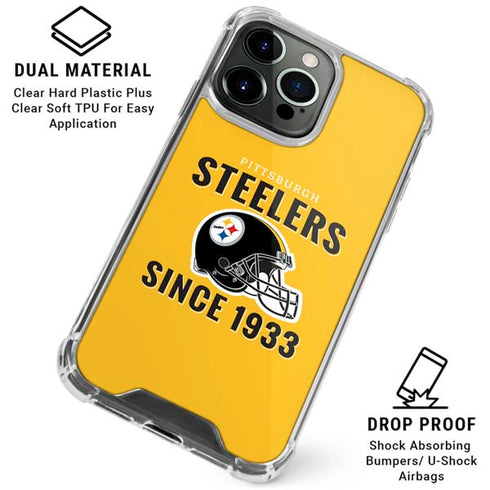 NFL Pittsburgh Steelers Helmet iPhone 16 Pro Max Clear Case