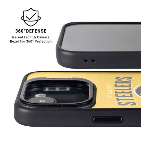 NFL Pittsburgh Steelers Helmet iPhone 16e Kickstand Case