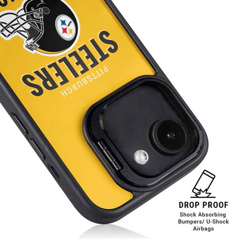 NFL Pittsburgh Steelers Helmet iPhone 16e Kickstand Case