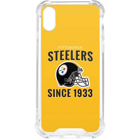 NFL Pittsburgh Steelers Helmet iPhone XS Clear Case