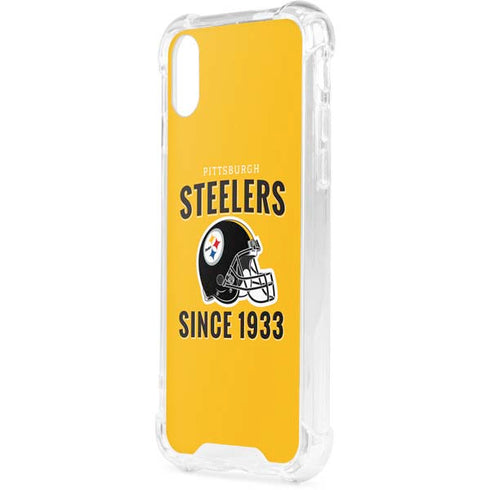 NFL Pittsburgh Steelers Helmet iPhone XS Clear Case