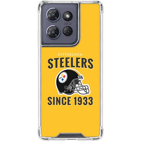 NFL Pittsburgh Steelers Helmet Moto G Stylus 5G (2025) Clear Case