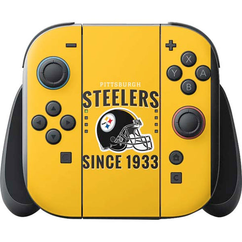 NFL Pittsburgh Steelers Helmet Nintendo Switch 2 (2025) with Joy-Con Skin
