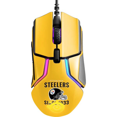 NFL Pittsburgh Steelers Helmet SteelSeries Rival 600 Gaming Mouse Skin