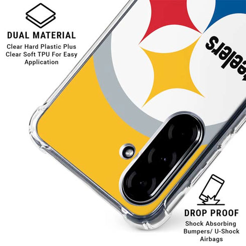 NFL Pittsburgh Steelers Large Logo Galaxy A36 5G Clear Case