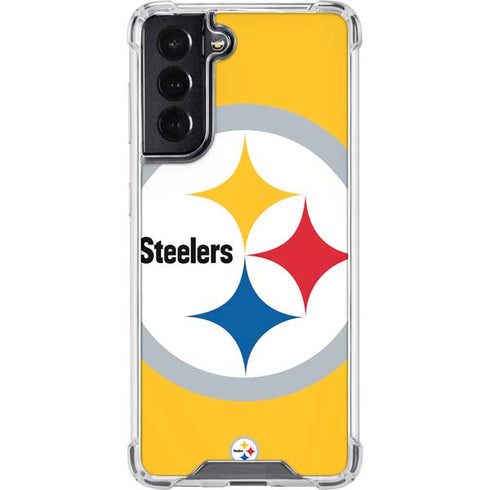 NFL Pittsburgh Steelers Large Logo Galaxy S22 Clear Case