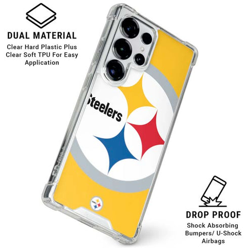 NFL Pittsburgh Steelers Large Logo Galaxy S25 Ultra Clear Case