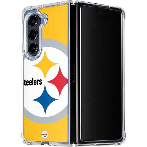 NFL Pittsburgh Steelers Large Logo Galaxy Z Fold5 5G Clear Case