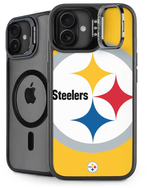 NFL Pittsburgh Steelers Large Logo iPhone 16 Plus Kickstand Case