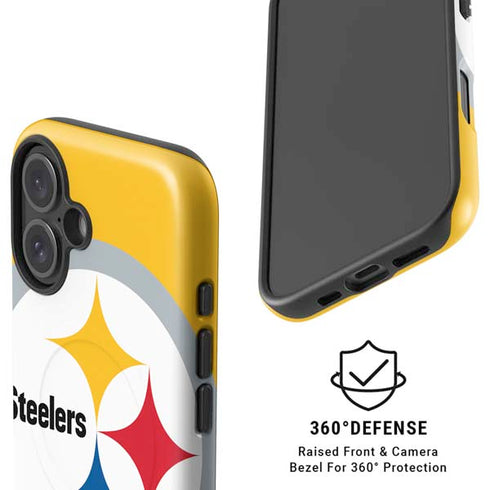 NFL Pittsburgh Steelers Large Logo iPhone 16 Plus Magsafe Impact Case