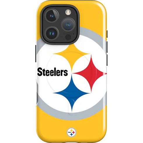NFL Pittsburgh Steelers Large Logo iPhone 16 Pro Magsafe Impact Case