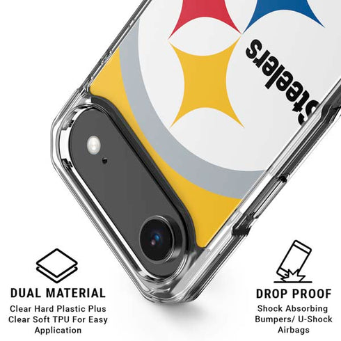 NFL Pittsburgh Steelers Large Logo iPhone 17 Air Clear Case