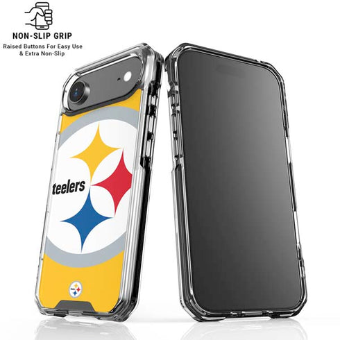 NFL Pittsburgh Steelers Large Logo iPhone 17 Air Clear Case