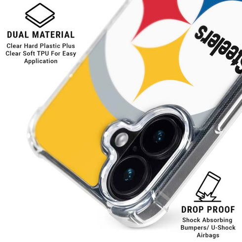 NFL Pittsburgh Steelers Large Logo iPhone 17 Clear Case