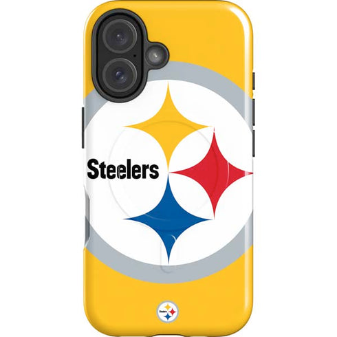 NFL Pittsburgh Steelers Large Logo iPhone 17 Magsafe Impact Case
