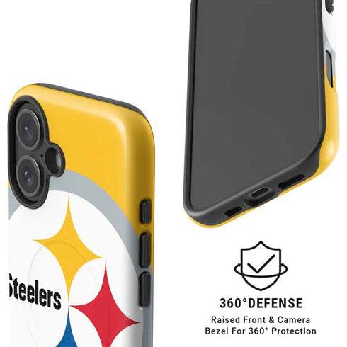 NFL Pittsburgh Steelers Large Logo iPhone 17 Magsafe Impact Case