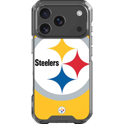 NFL Pittsburgh Steelers Large Logo iPhone 17 Pro Clear Case