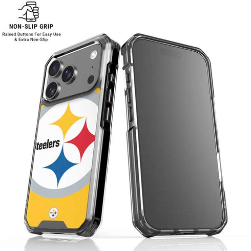 NFL Pittsburgh Steelers Large Logo iPhone 17 Pro Clear Case