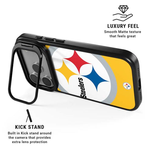 NFL Pittsburgh Steelers Large Logo iPhone 17 Pro Kickstand Case