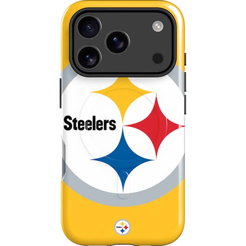 NFL Pittsburgh Steelers Large Logo iPhone 17 Pro Magsafe Impact Case