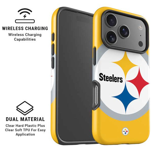 NFL Pittsburgh Steelers Large Logo iPhone 17 Pro Magsafe Impact Case