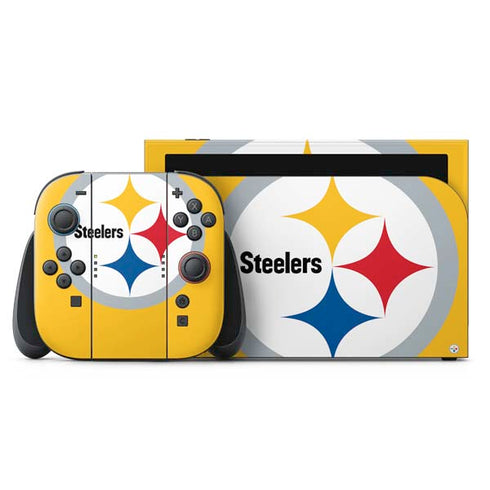 NFL Pittsburgh Steelers Large Logo Nintendo Switch 2 (2025) with Joy-Con Skin