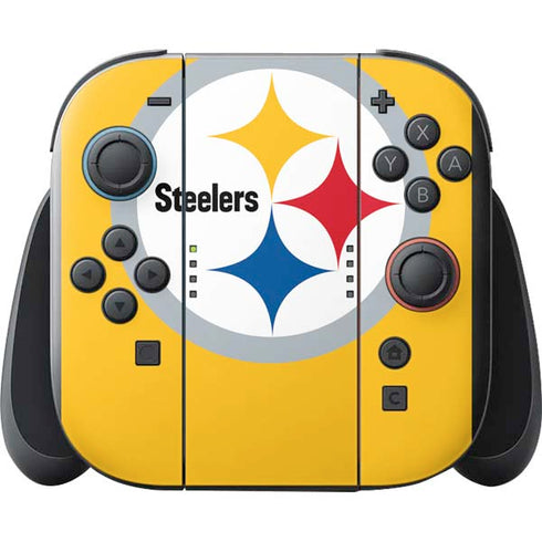 NFL Pittsburgh Steelers Large Logo Nintendo Switch 2 (2025) with Joy-Con Skin