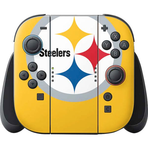 NFL Pittsburgh Steelers Large Logo Nintendo Switch 2 (2025) Joy-Con Controller Skin