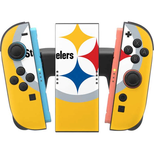 NFL Pittsburgh Steelers Large Logo Nintendo Switch 2 (2025) Joy-Con Controller Skin