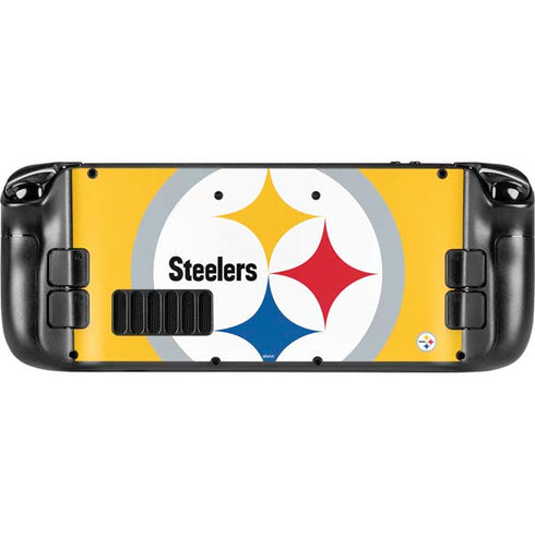 NFL Pittsburgh Steelers Large Logo Steam Deck Handheld Gaming Computer OLED Skin