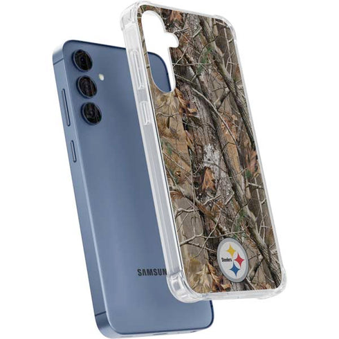 NFL Pittsburgh Steelers Realtree AP Camo Galaxy A35 5G Clear Case