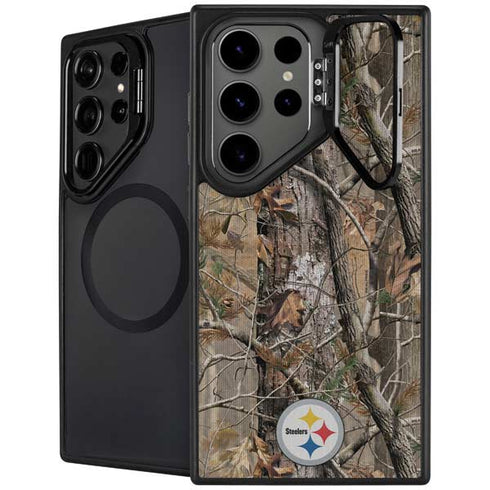 NFL Pittsburgh Steelers Realtree AP Camo Galaxy S24 Ultra Kickstand Case