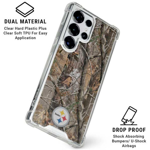 NFL Pittsburgh Steelers Realtree AP Camo Galaxy S25 Ultra Clear Case