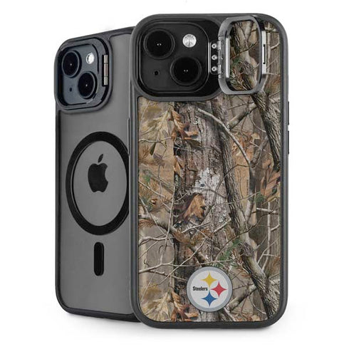NFL Pittsburgh Steelers Realtree AP Camo iPhone 15 Kickstand Case