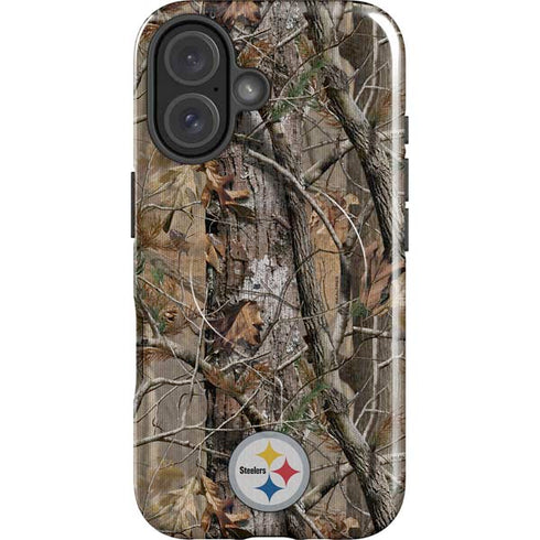 NFL Pittsburgh Steelers Realtree AP Camo iPhone 16 Plus Magsafe Impact Case