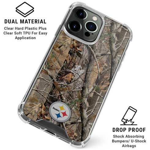 NFL Pittsburgh Steelers Realtree AP Camo iPhone 16 Pro Clear Case