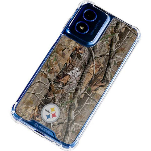 NFL Pittsburgh Steelers Realtree AP Camo Moto G 5G (2024) Clear Case