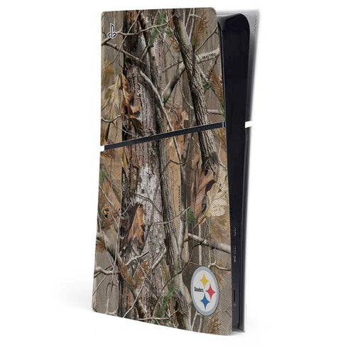 NFL Pittsburgh Steelers Realtree AP Camo PS5 Slim Digital Edition Console Skin