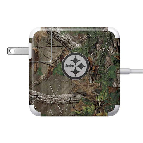 NFL Pittsburgh Steelers Realtree Xtra Green Camo 85W Power Adapter (15 and 17 inch MacBook Pro Charger) Skin