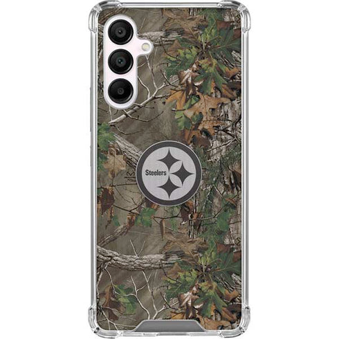 NFL Pittsburgh Steelers Realtree Xtra Green Camo Galaxy A16 5G Clear Case