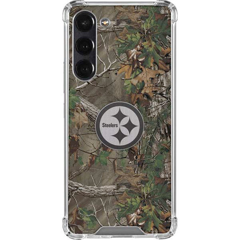 NFL Pittsburgh Steelers Realtree Xtra Green Camo Galaxy S24 FE Clear Case