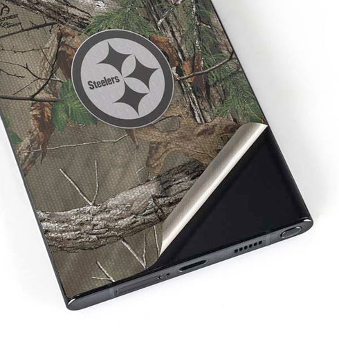 NFL Pittsburgh Steelers Realtree Xtra Green Camo Galaxy S25 Ultra Skin