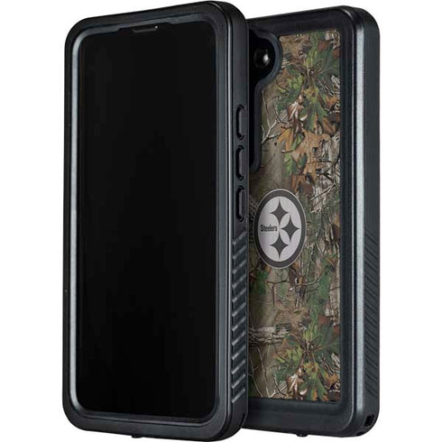 NFL Pittsburgh Steelers Realtree Xtra Green Camo Galaxy S24 Waterproof Case
