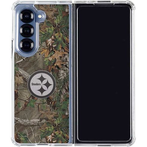 NFL Pittsburgh Steelers Realtree Xtra Green Camo Galaxy Z Fold6 Clear Case