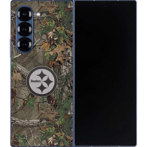 NFL Pittsburgh Steelers Realtree Xtra Green Camo Galaxy Z Fold6 Skin