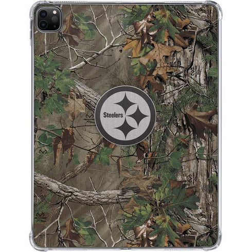 NFL Pittsburgh Steelers Realtree Xtra Green Camo iPad Pro 11in (2024) Clear Case