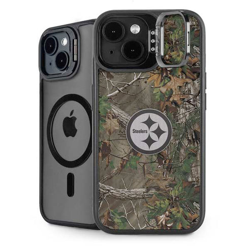 NFL Pittsburgh Steelers Realtree Xtra Green Camo iPhone 14 Kickstand Case