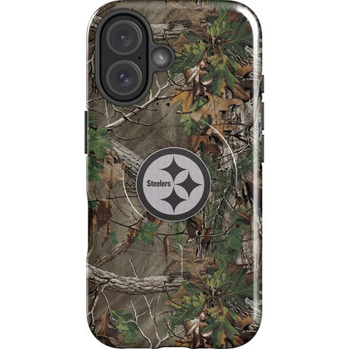 NFL Pittsburgh Steelers Realtree Xtra Green Camo iPhone 16 Magsafe Impact Case