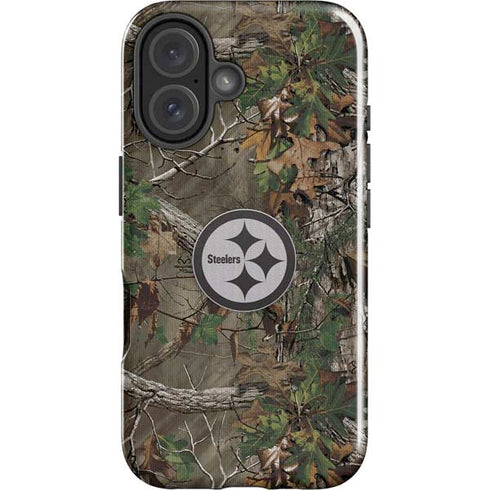 NFL Pittsburgh Steelers Realtree Xtra Green Camo iPhone 16 Plus Impact Case