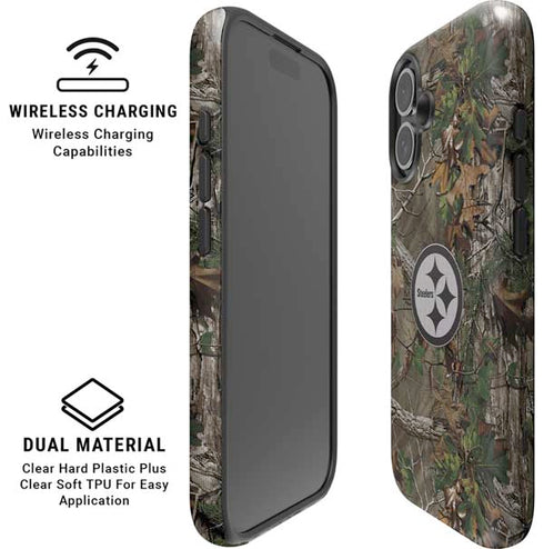 NFL Pittsburgh Steelers Realtree Xtra Green Camo iPhone 16 Plus Magsafe Impact Case